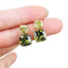 Wholesale Olive Green Zircon Exquisite Square Stud Earrings
