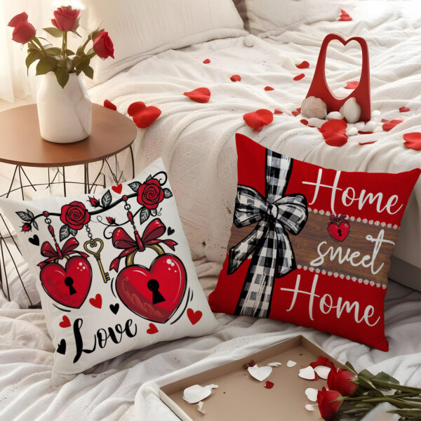 Wholesale Valentine's Day Set Pillowcase Arrangement Heart Bedside Cushion