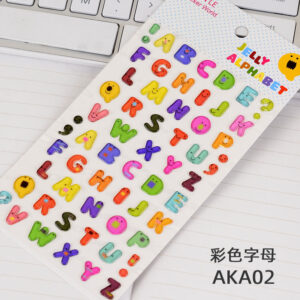 A piece of colorful letter candy sticker