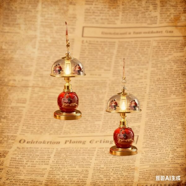 Wholesale Desk lamp Valentine's Day acrylic earrings