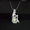 Wholesale Mermaid Night Light Glowing Alloy Necklace