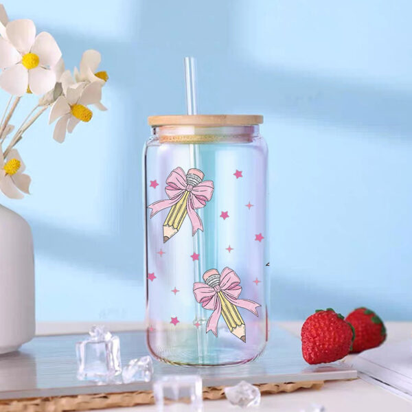 Wholesale Cartoon Cute Study Campus Theme 16oz Cup UV DTF Wraps