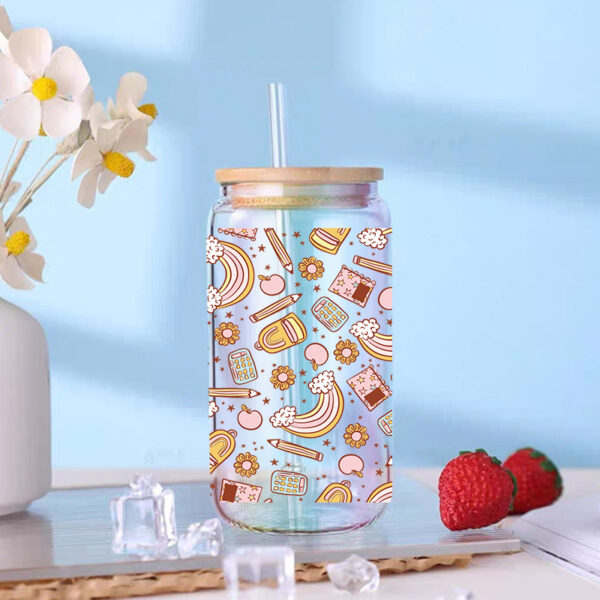 Wholesale UV Transfer Paste Glass Crystal Label Crystal Paste Cross-border Special Paste for 16oz Glass Cup 23cmX11cm