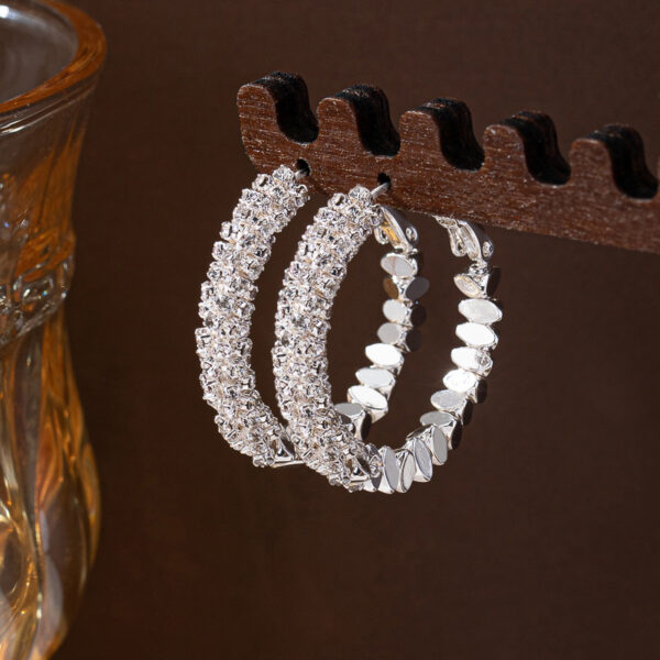 Wholesale Golden silver broken silver ring Hoop Earrings