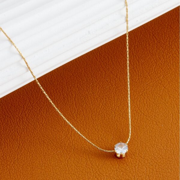 Wholesale Zircon Necklace All-match Collarbone Chain Titanium Steel Necklace