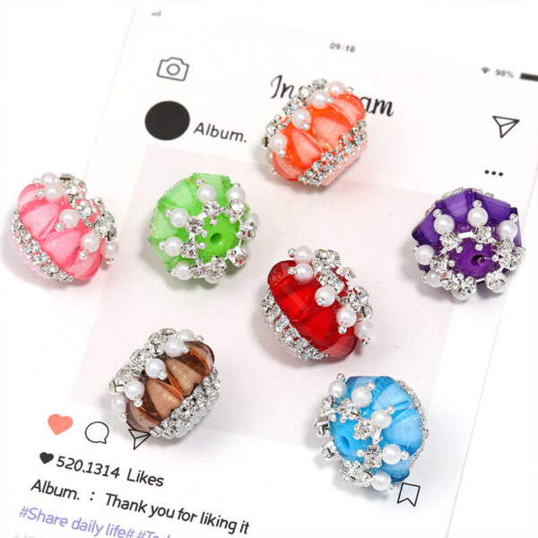 Wholesale Colorful Love Lantern Ball Acrylic Fine Sparkling Beads