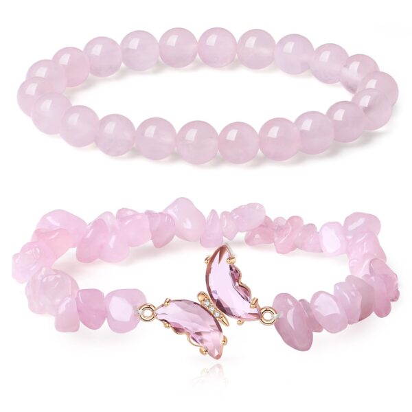 Wholesale Butterfly Accessories Bracelet Natural Stone Crystal