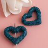 Wholesale Hollow out heart-shaped water drill filled with clay straight hole beads