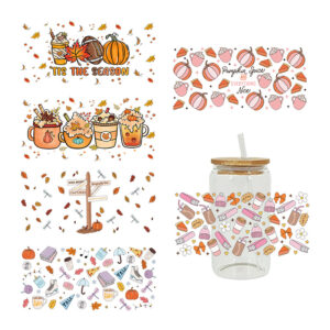 Wholesale UV Transfer Paste Glass Crystal Label Crystal Paste Cross-border Special Paste for 16oz Glass Cup 23cmX11cm