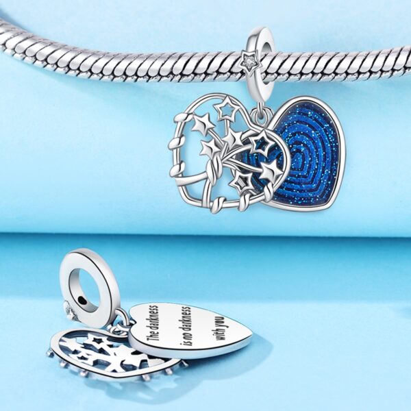 Wholesale Sun Moon Stars Diamonds Silver Plated Charms