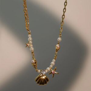Starfish shell necklace