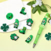 Wholesale St. Patrick's Day Green Clover Hat Focal Beads