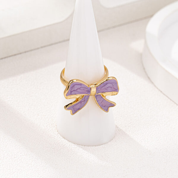 Wholesale 1 Piece/4 Piece Set Oil Dropping Bow Ring