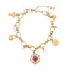 Wholesale Sweet and Cool Strawberry Pearl Cross Love Star Bracelet