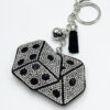 Wholesale diamond-studded dice keychain pendant bag accessory
