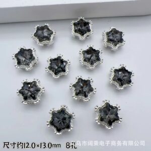New transparent gray / Snowflake eight holes