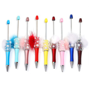 Wholesale Fur Ball Colorful Bubble DIY Beaded Pen DIY Beadable