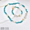 Wholesale Freshwater Baroque Pearl Turquoise Bead Necklace Natural Stone Bracelet