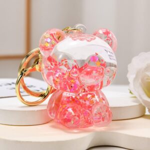 Glow-in-the-dark bear [red] / Keychain + luminous oil bottle