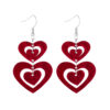 Wholesale Valentine's Day heart-shaped acrylic earrings