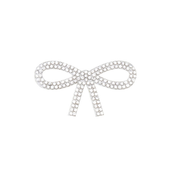 Wholesale Solid color rhinestone bow embroidery DIY Patches
