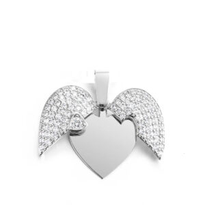 Silver opening and closing single pendant