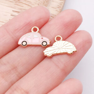 1 pink oil dripping car 11x16x1mm-0.7g-25164