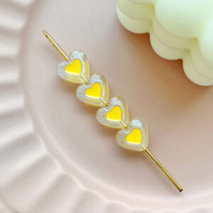Pearlescent yellow / 15 * 17mm 1 piece