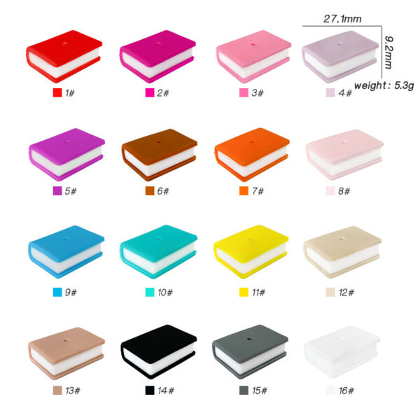 Wholesale colorful stacked book rectangular books Focal Beads