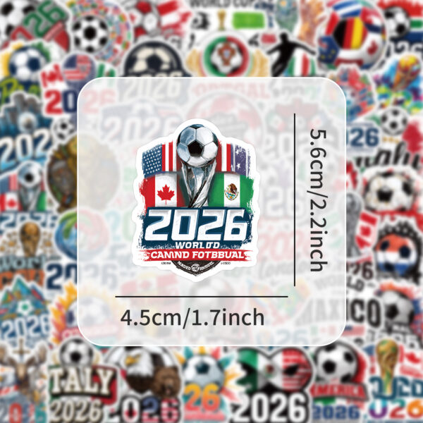 Wholesale 50 Cute Cartoon World Cup Waterproof Vinyl Stickers
