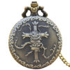Wholesale Vintage Bronze Cross Pattern Flip up Quartz Pocket Watch
