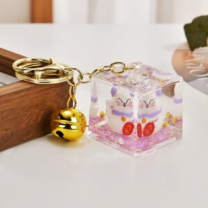 Lucky cat [purple] / Light gold buckle + lucky cat