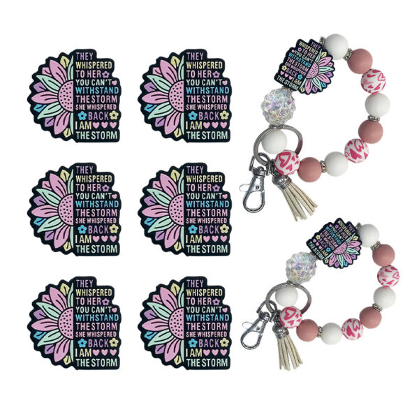 Wholesale 10pcs Cartoon Animal Letter Accessories DIY Bead Pen Silicone Beads