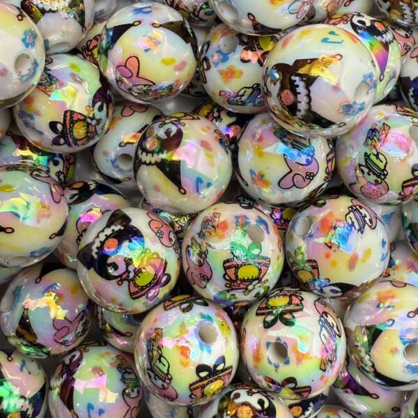 O1CN01saow821HgUmo5Bj8g_2216860830787-0-cib Wholesale 16mm Acrylic Real Color Plated Printing Cartoon Straight Hole Round Bead DIY Mobile Phone Rope Keychain Aessories