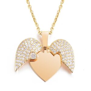 Gold opening and closing love heart