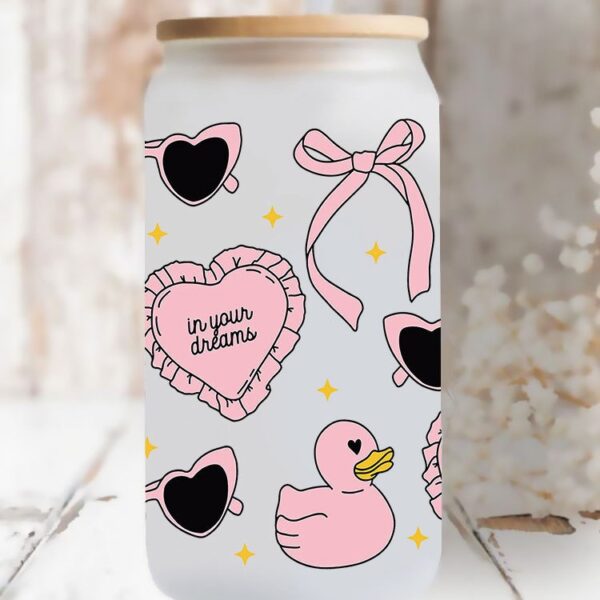 Wholesale UV transfer sticker glass cup crystal label crystal sticker 16OZ UV DTF WRAPS