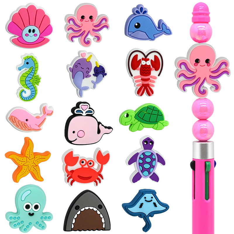 Wholesale Random cartoon marine animals fish Focal Beads