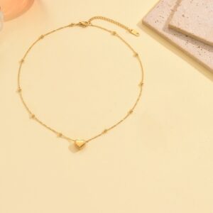 Gold love necklace