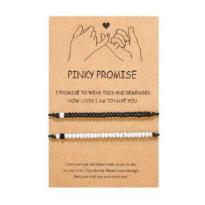 Black and white beads suit + PINKY PROMISE card