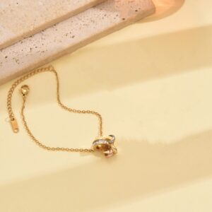 Double hoop gold bracelet