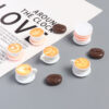 Wholesale Resin miniature coffee cup plate and saucer set