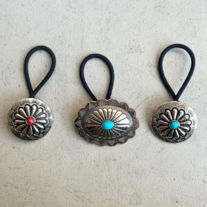 Wholesale Western style retro pumpkin flower turquoise headband