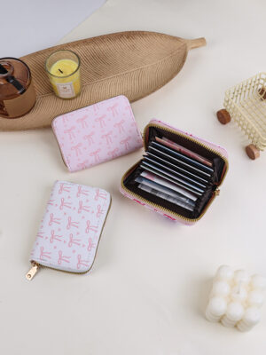 Wholesale Cartoon Sweet Mini Bow Multi Card Pocket Wallet