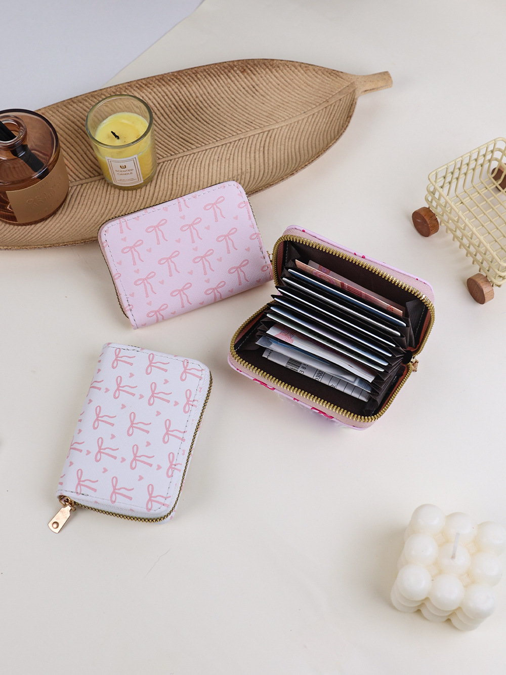 Wholesale Cartoon Sweet Mini Bow Multi Card cket Wallet