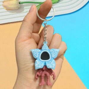 Strange plush toy keychain - Blue carnivorous plant / 5.4*3.8
