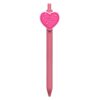 Wholesale Pink Heart Pen Pvc Soft Glue Push-Type Ballpoint Pen DIY Patch Pen Student Stationery