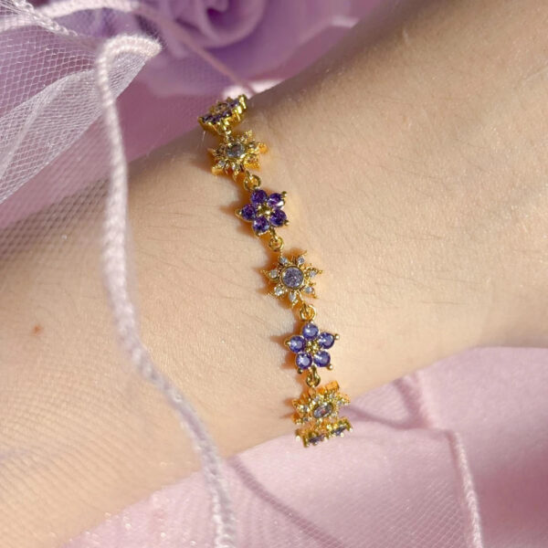 Wholesale Sweet Flower Cute Purple Sunflower Bracelet