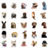 Wholesale 50pcs cute cartoon dog expression Waterproof Vinyl Stickers