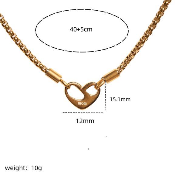 Wholesale Double sided Love Valentine's Day Stainless Steel Necklace