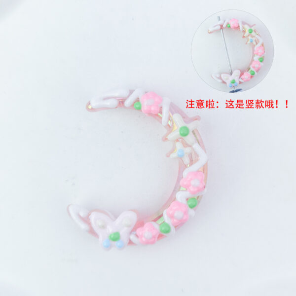 Wholesale Heavy Oil Hand Painted Beads Moon Boat Cartoon Cute Macaron Beaded